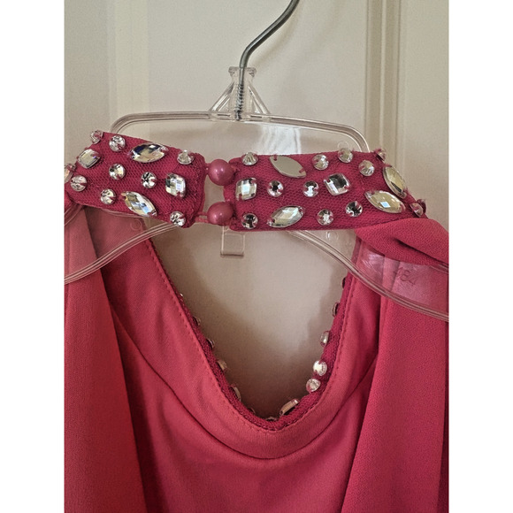 Honey And Rosie Girls Sleeveless Pink Dress Sequin Size 16 Pageant Interview - Picture 3 of 5